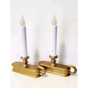 Dimango - Set of 2 Gold Color  Candles - FPC1225 Dusk Light Sensor Battery